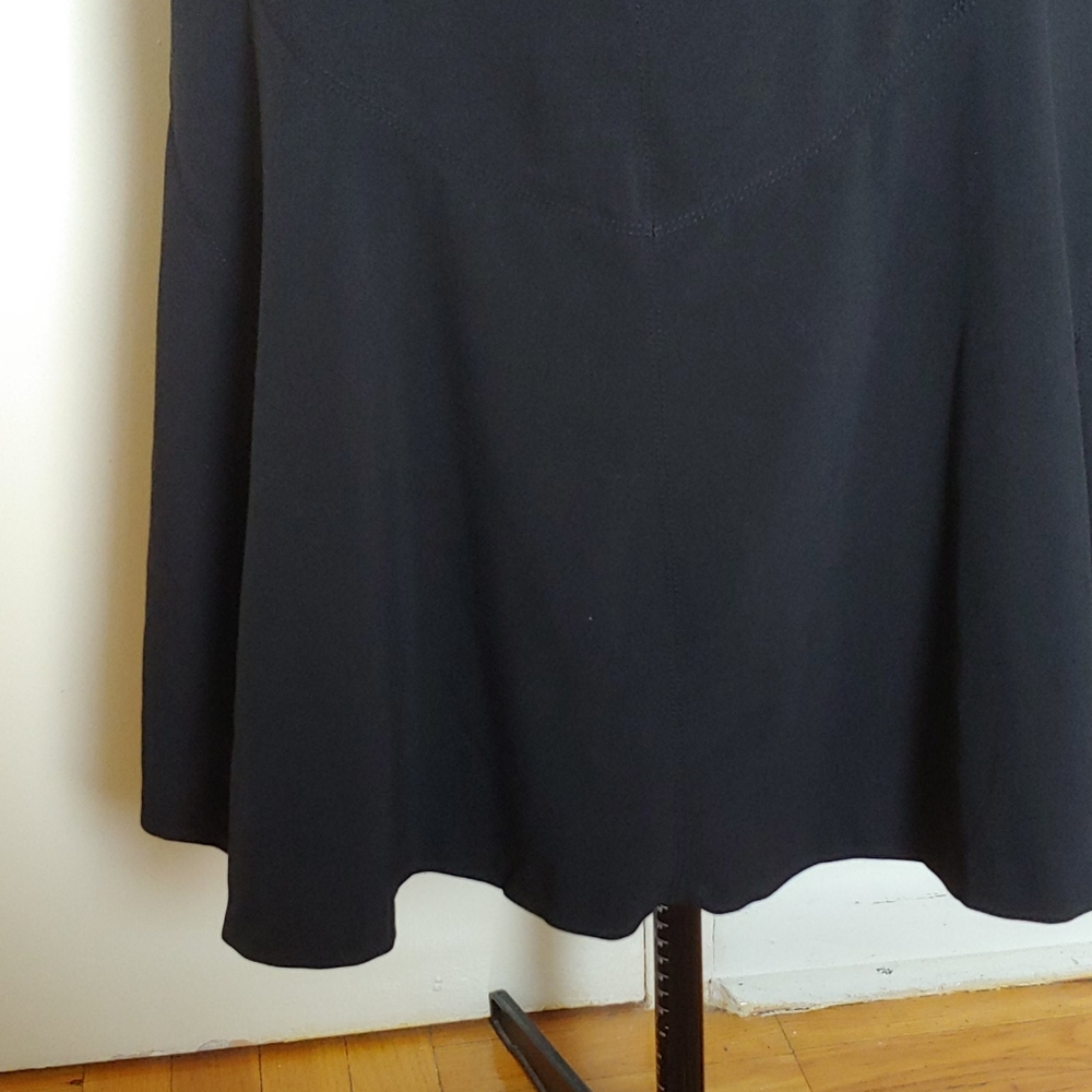 Jessica 20 Black midi asymmetrical godet Skirt - Picture 4 of 6